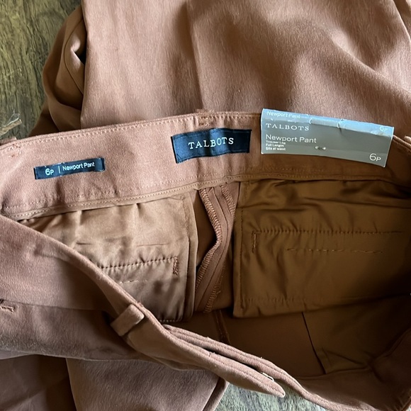 NWT Talbots Newport Trouser Pants Women's Brown Dress Pants Size 6P - Picture 8 of 14